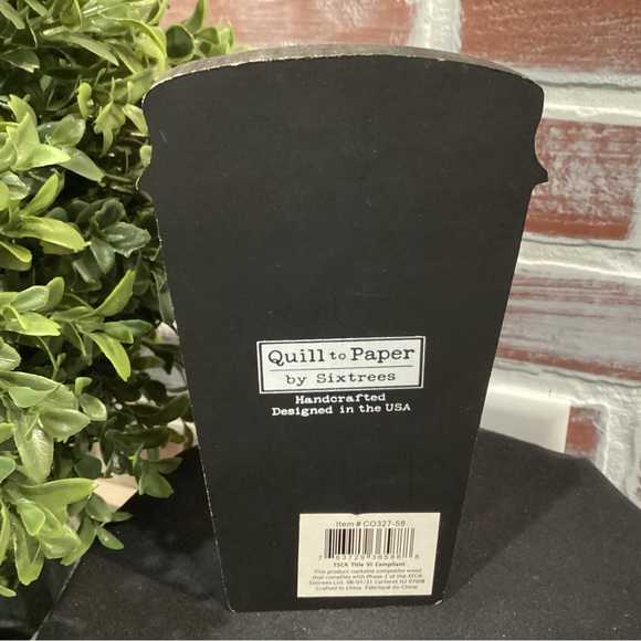 Handcrafted Desk Topper “Life begins After Coffee” sign - Nice Condition - Picture 4 of 7